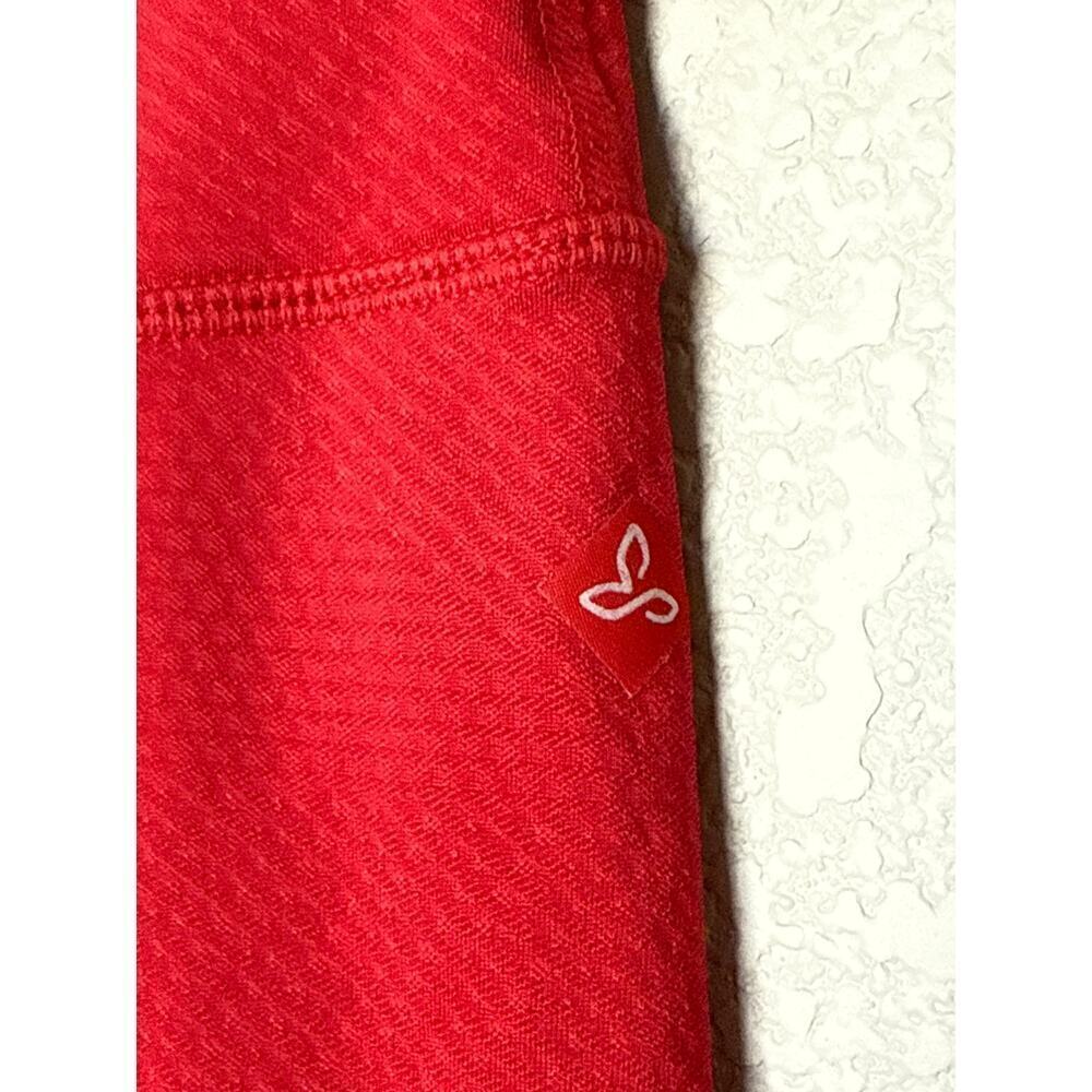 Prana Red Crop Capri Misty Ruched Leggings Pants Womens M Yoga Gym EUC - Picture 6 of 11